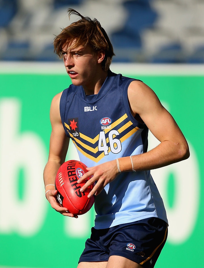 AFL 2015 Under 18 - NSW ACT v Qld GEELONG, AUSTRALIA - JULY 2: William Setterfield of NSW ACT in action during the 2015 AFL Under 18 match between NSW/ACT and Queensland at Simonds Stadium, Geelong, Australia on July 2, 2015. (Photo by Sean Garnsworthy/AFL Media)